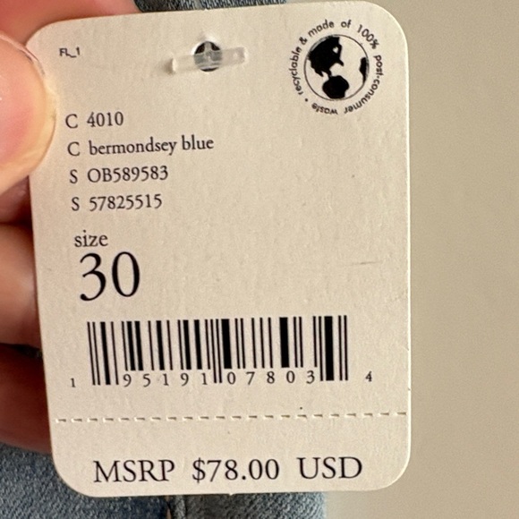 NWT Free People Blue Flared Jeans Sz 30 - Picture 5 of 7